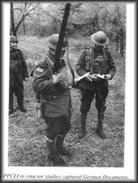 PPCLI re-enactor studies captured German Documents.